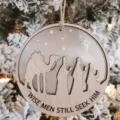 Houten acryl kerstornament kerstboom hanger met Jozef en de wijzen uit het oosten ontwerp. - Aangepast / A-6
