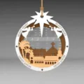 Houten Acryl Kerst Ornament Kerststal Scène Hangende Boom Hanger Feestelijk Decor - Aangepast / B-2