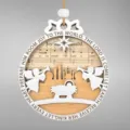 Houten Kerst Kerstmis Kerststal Hanger Ornament Boom Decoratie Religieus Feest Cadeau - Aangepast / D-2
