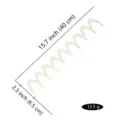 Vue détaillée de la garniture en bois ondulée montrant des dimensions précises de 40cm. - Style G