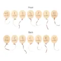 Wooden baby milestone cards set, balloon shaped monthly photo props for newborns and infants. - Small Balloon Set
