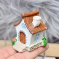 Cute miniature resin house figurine for DIY craft fairy garden tiny ornament decor item - Style Q House (40x33mm)
