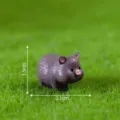 Mini resin wild boar figurine for moss micro landscape DIY miniature garden decoration ornament. - No. 24 Little Black Pig