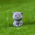 Miniature gray cat figurine for moss landscape DIY decoration, cute mini animal ornament 1.8cm - No. 25 Little Grey Cat