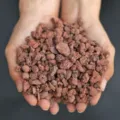 Natural red volcanic rock gravel for aquarium substrate, plant pot topping and landscaping decor. - 1 Jin / 0.5kg (0.7-1.5cm) / Red Volcanic Stone
