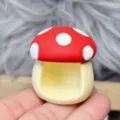 Cute mini red mushroom house resin ornament DIY craft accessory for desktop decor and miniature gardens. - Type U House (1 Piece) 37*36mm