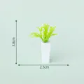 Miniature dollhouse potted plant micro landscape DIY decoration ornament green plant mini pot - Long Flower Pot 23-13# 0