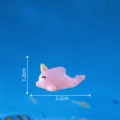 Cute pink narwhal resin figurine miniature micro landscape DIY garden decor ornament 1.2x2.2cm - No. 29 Pink Dolphin