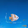 Miniature resin fish figurine DIY micro landscape garden decoration accessory ornament - No. 30 Yellow & White Fish