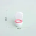 Miniature dollhouse toilet model, cute pink and white resin DIY micro landscape decoration accessory. - Off-White 26-3# Toilet