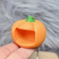 Cute orange resin pumpkin ornament miniature figurine for DIY phone case craft decoration. - Style W House Ornament, 1 Piece, 34x41mm
