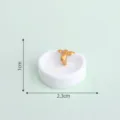 Miniature white ceramic dollhouse washbasin sink with gold faucet micro landscape DIY decor - Watermelon Red 34-11# Sink