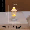 Mini LED kerosene lantern night light, vintage electronic hanging decor, 6cm portable size. - Retro Small Palace Lantern / Small Size 6cm / White