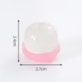 Cuentas de adorno DIY de fruta linterna transparente luminosa, tamaño 2.4x2.7cm para manualidades. - 10# Lichi a medio pelar