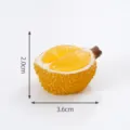Miniatura resina fruta durian adorno manualidades decoracion casa muñecas tamanio 2.0x3.6cm - 13# Durián a medio pelar