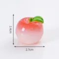 Mini statuetta di frutta in resina decorazione da scrivania fai da te sfumata 2.7cm - 14# Mela rossa