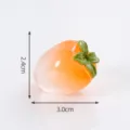 Figurita en miniatura de fruta linterna degradada transparente, bonito adorno decorativo. - 15# caqui ovalado
