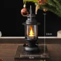 Mini vintage LED night light retro oil lamp simulation flame bedside bedroom decor lamp 13cm - 13cm Large Palace Lantern with Yellow Wick / Yellow