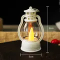 Mini vintage LED night light for bedroom, cute retro kerosene lamp bedside decor lamp. - Small Candle Light / White