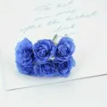 6 heads blue artificial peony silk flowers DIY home wedding decoration photo props - Sapphire Blue
