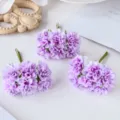 Purple artificial silk flower bouquets for wedding decoration wreath DIY crafts details - Purple