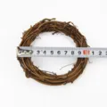 Natural vine wreath for Christmas decoration, handmade rustic floral hoop for wedding setup. - 10cm