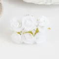 White small artificial peony silk flowers for DIY wedding home decoration and craft making. - White