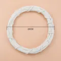 White wicker wreath 20cm vine ring for Christmas decoration door hanging floral craft supplies - 20cm / White