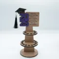 2025 Soporte de Dinero de Madera para Graduación Expositor Creativo Regalo Decoración - Púrpura