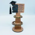 Supporto per espositore di soldi di laurea in legno 2025 per regalo creativo. - Nero