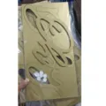 Decorazione murale in legno dorato con lettere oh baby oggetti di scena per foto di festa - 20 cm x 40 cm x 5 mm / Oro