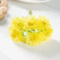 Yellow artificial carnation peony flower bouquet for DIY wedding party and home decoration - Bouquet of 6 Flowers / Yellow