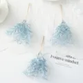 Blue artificial star grass branches, small plant bundles for home decor and DIY crafts. - Star Blue