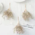Gold artificial star grass branch, small bouquet for home decor and wedding DIY crafts. - Pearl Gold