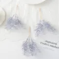 Artificial silver glitter plant branches, small bundles for home decor and DIY wedding crafts. - Lavender