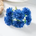 Künstlicher blauer Blumenstrauß für Heimdekoration, DIY-Basteln und Hochzeitsfeiern. - Strauß mit 6 Blumen / Saphirblau