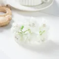 Weißer künstlicher Blumenstrauß, Pfingstrose DIY Material für Hochzeitsbox Dekoration. - Strauß mit 6 Blumen / Creme