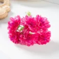 Lebendiger rosa künstlicher Blumenstrauß Stoff Nelken für Hochzeitsfeier DIY Deko Bedarf - Strauß mit 6 Blumen / Rosarot
