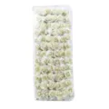 Bulk white artificial foam roses in transparent bag, perfect for DIY crafts and wedding decor. - 144 Pieces/Pack / Cream