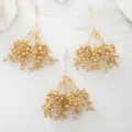Ramas de bayas artificiales doradas ideales para coronas de Navidad y decoraciones. - Cuentas de Navidad - dorado brillante