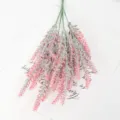 Bouquet di fiori di lavanda artificiale floccato rosa matrimonio decorazione casa - Rosso rosa