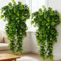 Artificial eucalyptus hanging plants fake green vines for indoor wall home room decor item - Green