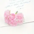 6-head artificial peony flowers silk pink floral bouquet for home wedding DIY decor - Pink
