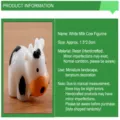 Mini white resin cow figurine for micro landscape moss bottle DIY decoration accessory. - White Cow - 1 Piece