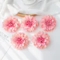 Kunstmatige dahlia bloemhoofdjes roze bruiloft feest bloemstuk ambacht decor 5st - rozenroze