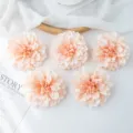Artificial dahlia flowers peach fake floral heads for wedding decor garland DIY crafts. - Champagne