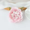 Tête de fleur de pivoine rose artificielle, idéale pour le bricolage mariage et décoration. - Rose Blanc