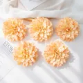 Artificial chrysanthemum dahlia flowers for wedding decor, floral wreaths, and DIY crafts. - Yellow