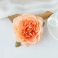 Tête de Fleur Artificielle Pivoine Rose en Soie Fausse Fleur pour Mariage DIY Fête Déco - Orange