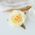 Tête de Pivoine Artificielle Crème Jaune Rose en Soie DIY Décoration Florale Mariage - Light jaune